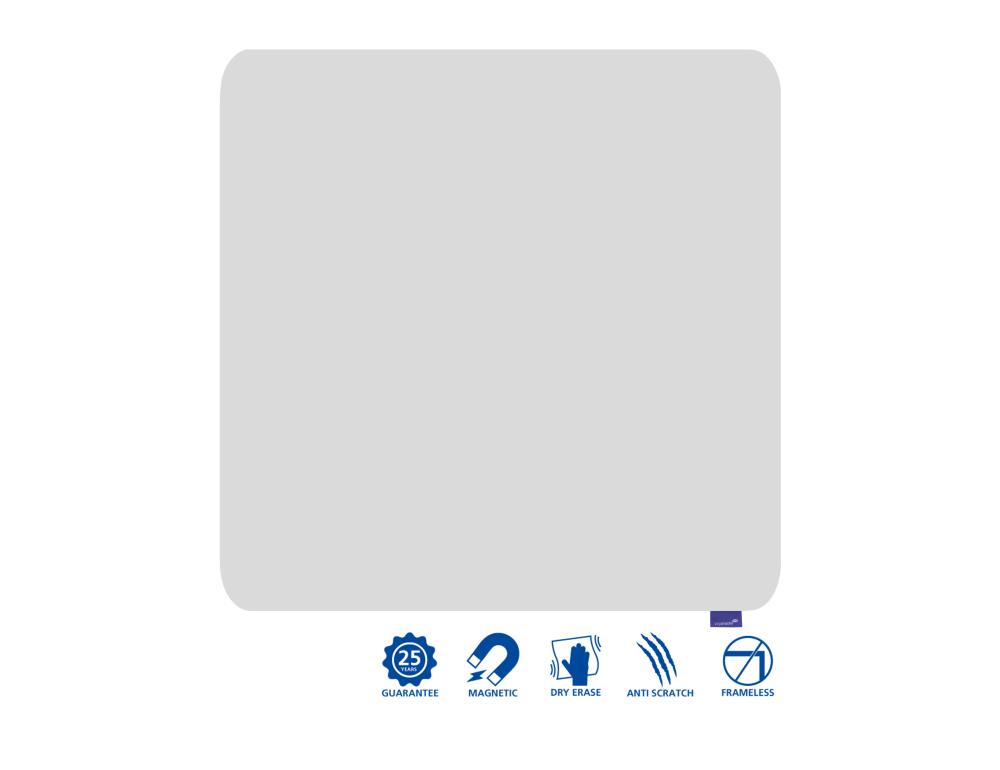 Legamaster Emailliertes Whiteboard ESSENCE in weiß, Höhe x Breite 1195 x 1195 mm Standard 3 ZOOM