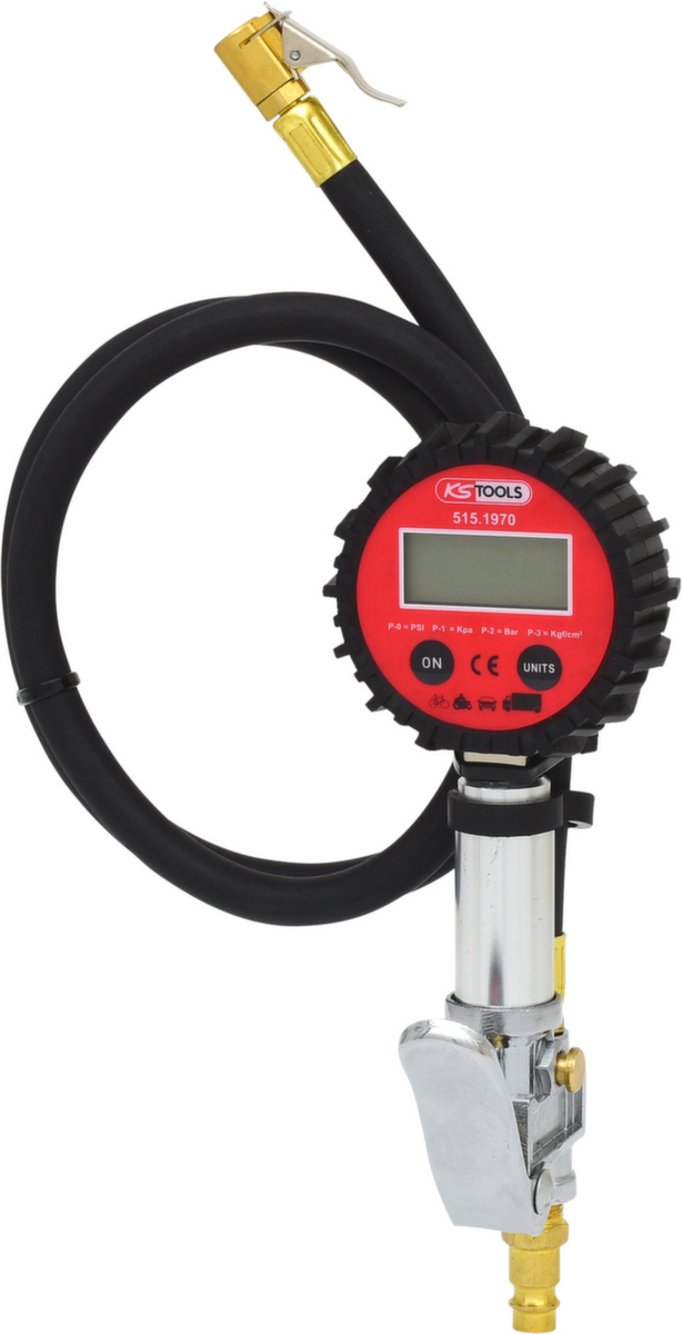 KS Tools Digitaler Druckluft-Reifenfüllmesser Standard 5 ZOOM