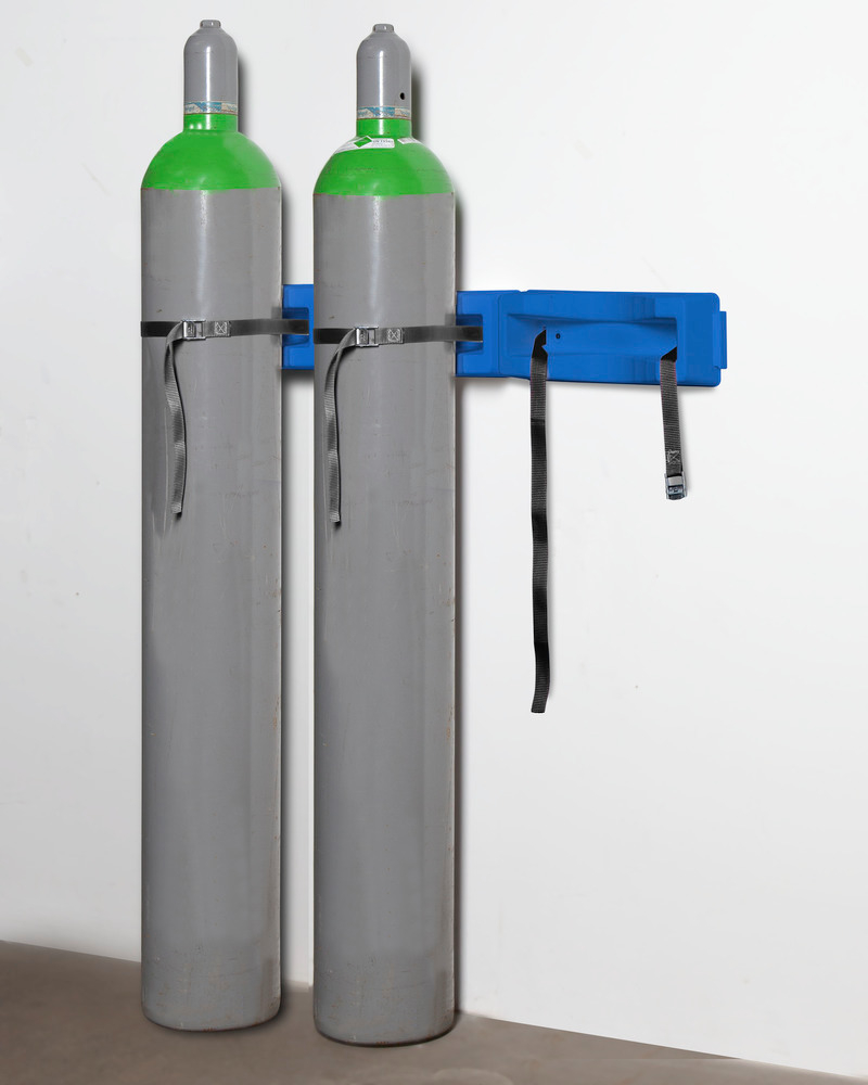 Gasflaschen-Wandhalter mit Sicherungskette Milieu 1 ZOOM