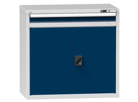 Schubladenschrank Topas C, 1 Schublade(n), RAL7035 Lichtgrau/RAL5010 Enzianblau