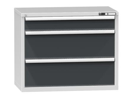Schubladenschrank Topas C, 3 Schublade(n), RAL7035 Lichtgrau/RAL7016 Anthrazitgrau