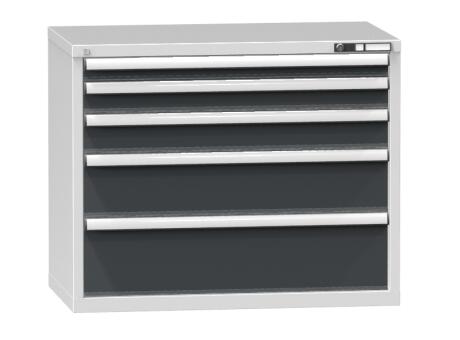 Schubladenschrank Topas C, 4 Schublade(n), RAL7035 Lichtgrau/RAL7016 Anthrazitgrau