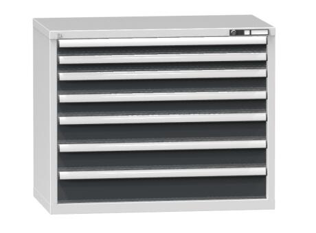 Schubladenschrank Topas C, 7 Schublade(n), RAL7035 Lichtgrau/RAL7016 Anthrazitgrau