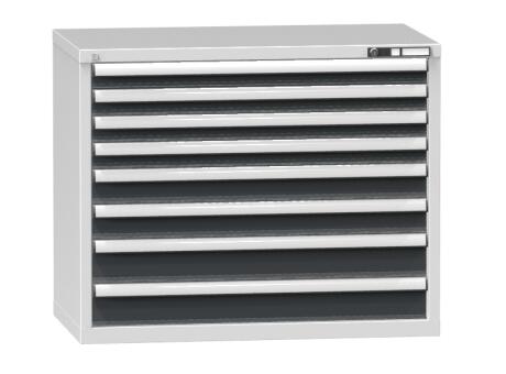 Schubladenschrank Topas C, 8 Schublade(n), RAL7035 Lichtgrau/RAL7016 Anthrazitgrau