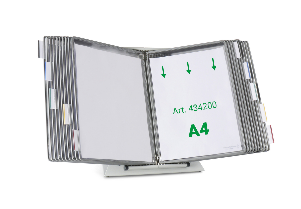 tarifold Tisch-Sichttafelsystem, mit 20 Sichttafeln in DIN A4 Standard 1 ZOOM