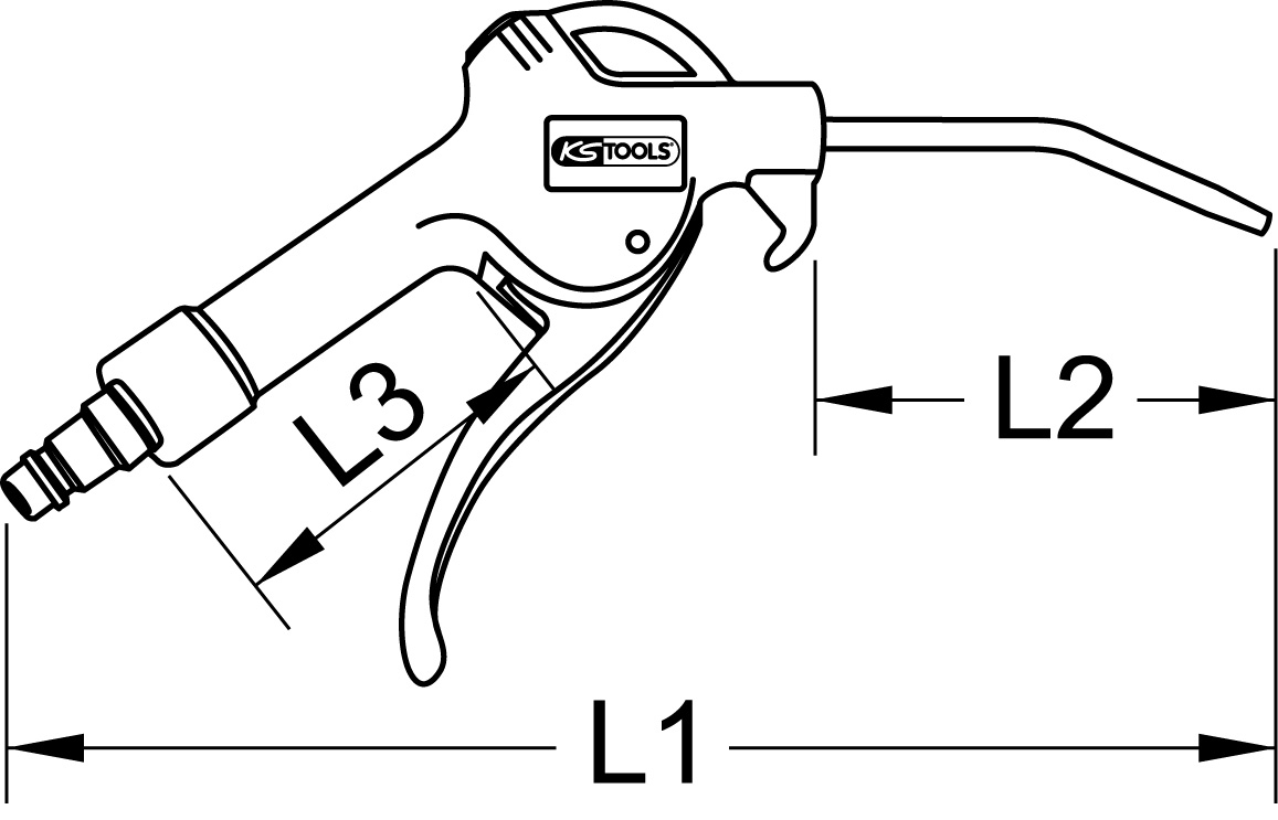 KS Tools Universal-Druckluft-Ausblaspistole Standard 6 ZOOM