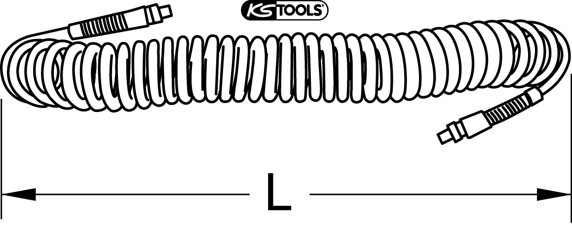 KS Tools PU-Druckluft-Spiralschlauch Standard 7 ZOOM