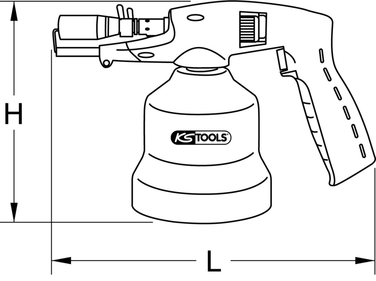 KS Tools Universal-Kartuschenlötgerät mit Piezo-Zündung Standard 6 ZOOM