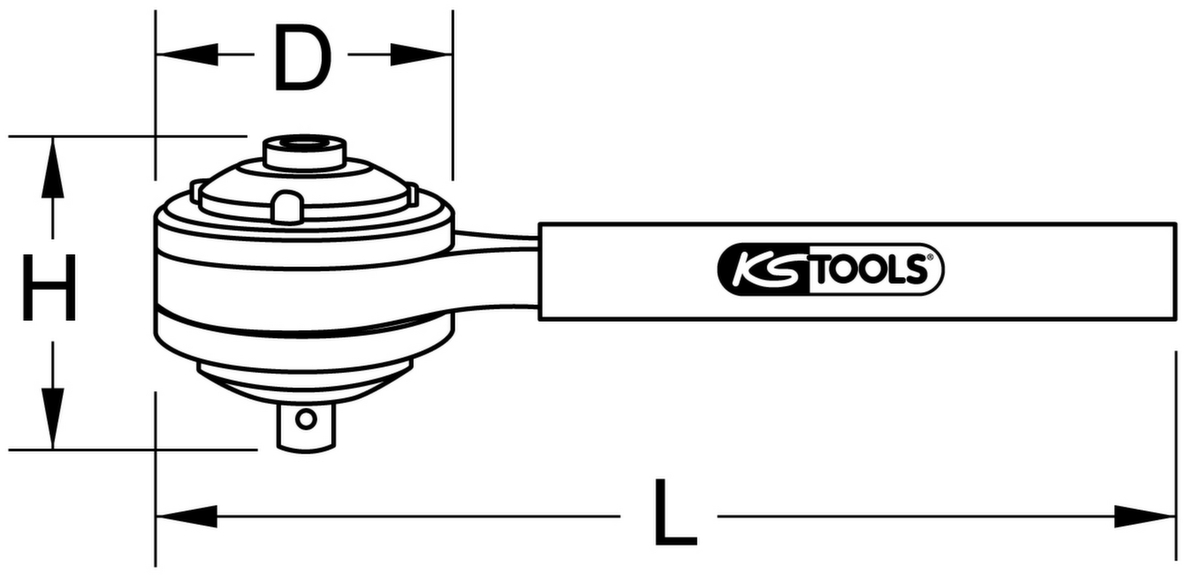 KS Tools Drehmoment-Vervielfältiger 1/2" x 3/4" Standard 8 ZOOM