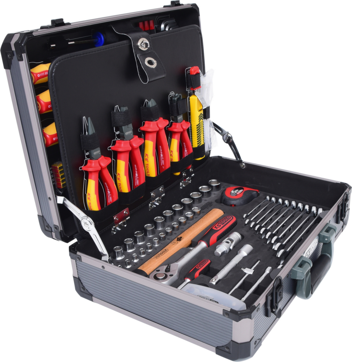 KS Tools 1/4" + 1/2" Elektriker-Werkzeugkoffer Standard 8 ZOOM