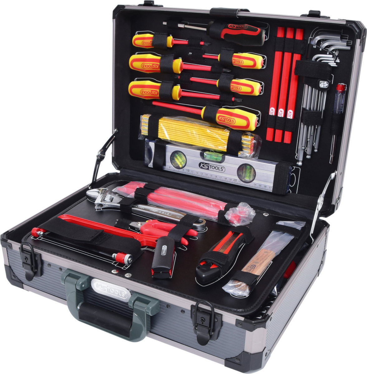 KS Tools 1/4" + 1/2" Elektriker-Werkzeugkoffer Standard 9 ZOOM