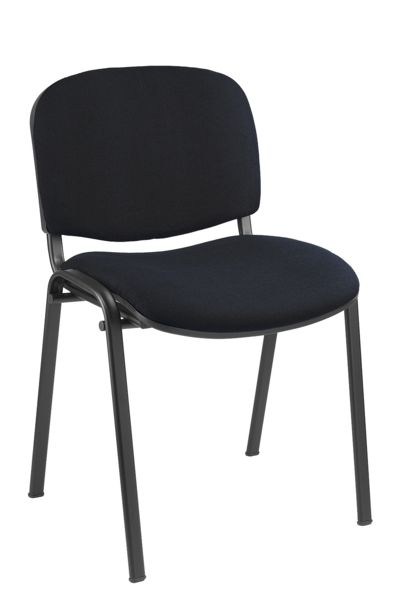 Stapelbarer Polsterstuhl, Sitz Stoff (100% Polyester), schwarz Standard 1 ZOOM