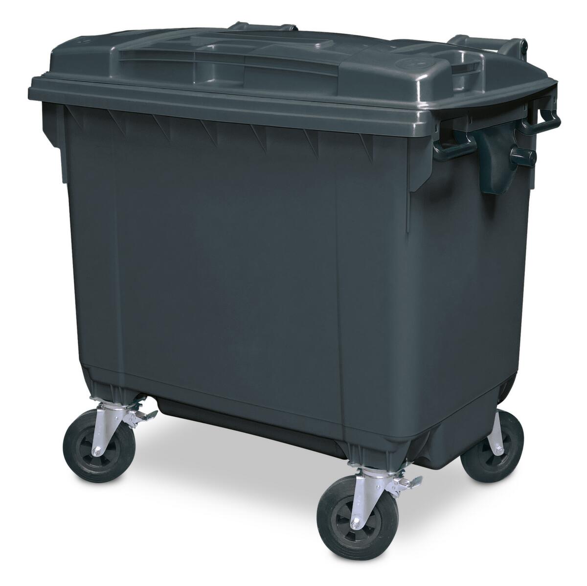 Müllcontainer mit Scharnierdeckel, 660 l, grau Standard 1 ZOOM