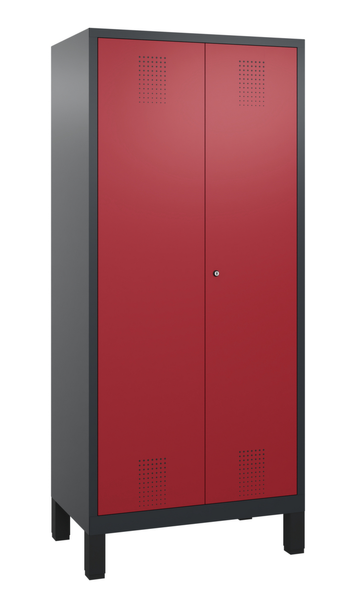 C+P Garderobenschrank Evolo mit 2 gemeinsam verschließbaren Abteilen, Abteilbreite 400 mm