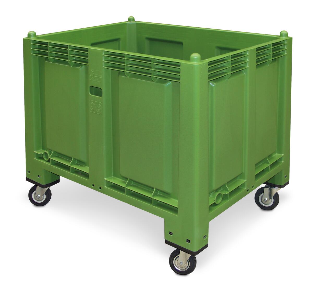 Großbehälter, Inhalt 550 l, grün, 4 Lenkrollen Standard 1 ZOOM
