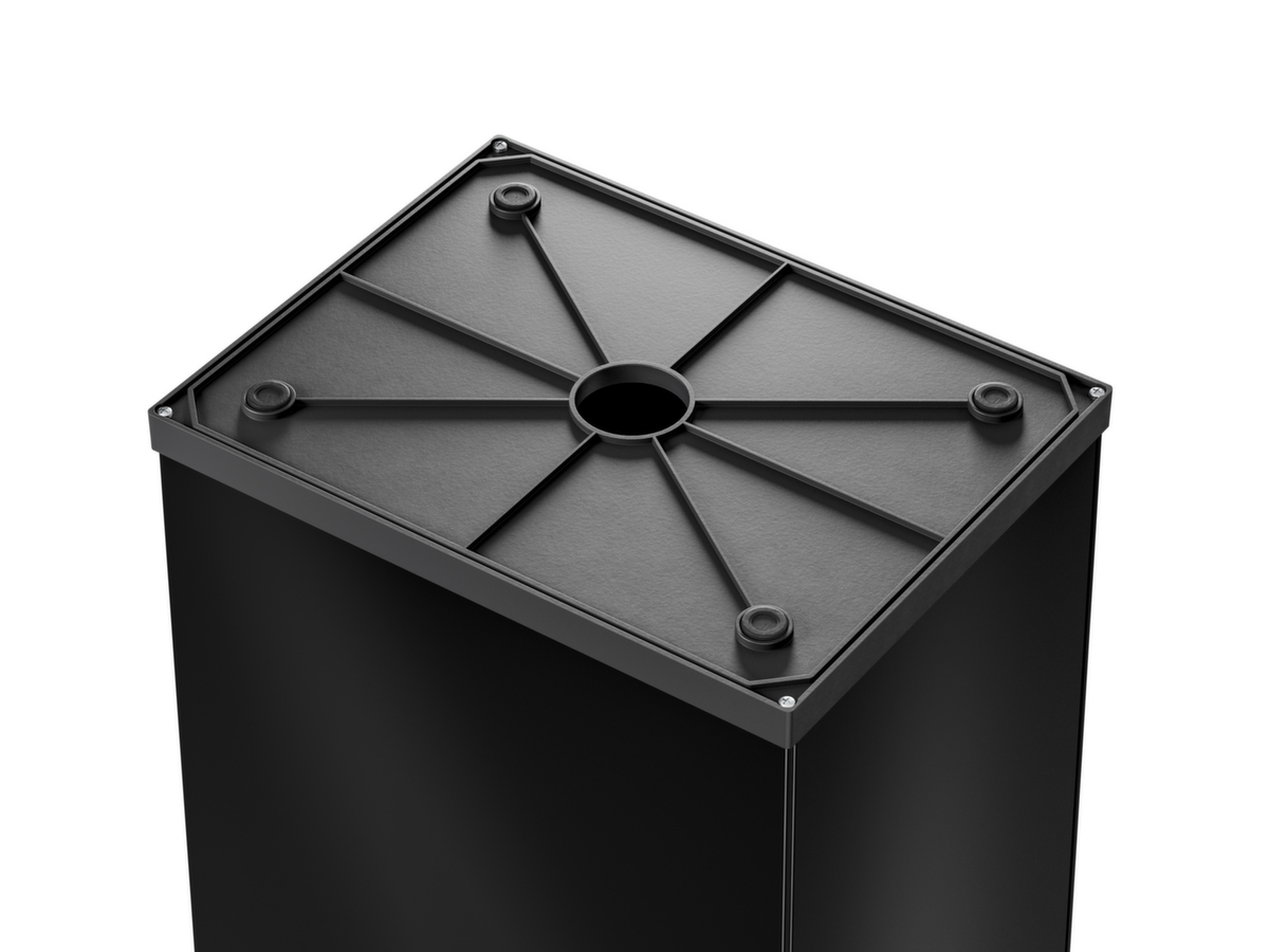 Hailo Abfallbehälter Big-Box Swing L mit selbstschließendem Schwingdeckel, 35 l, schwarz Detail 2 ZOOM
