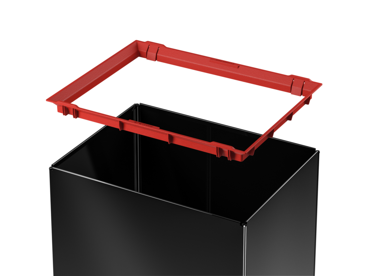 Hailo Abfallbehälter Big-Box Swing L mit selbstschließendem Schwingdeckel, 35 l, schwarz Detail 3 ZOOM