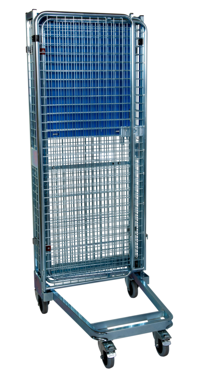Nestbarer Sicherheitsrollbehälter nestainer® mit Kunststoffdach, Traglast 500 kg, Länge x Breite 820 x 725 mm Standard 2 ZOOM