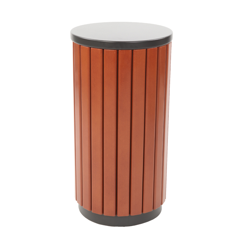 Abfallbehälter für außen, 33 l, Holzoptik Standard 2 ZOOM