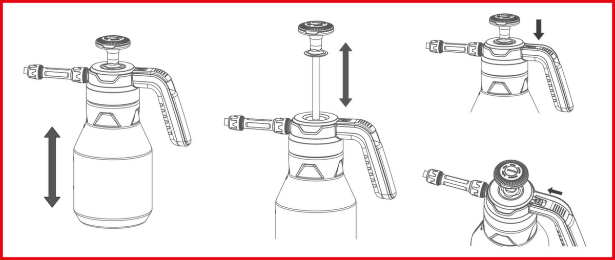 KS Tools Druck-Pump-Schaum-Sprüher (Schäumer) Detail 3 ZOOM