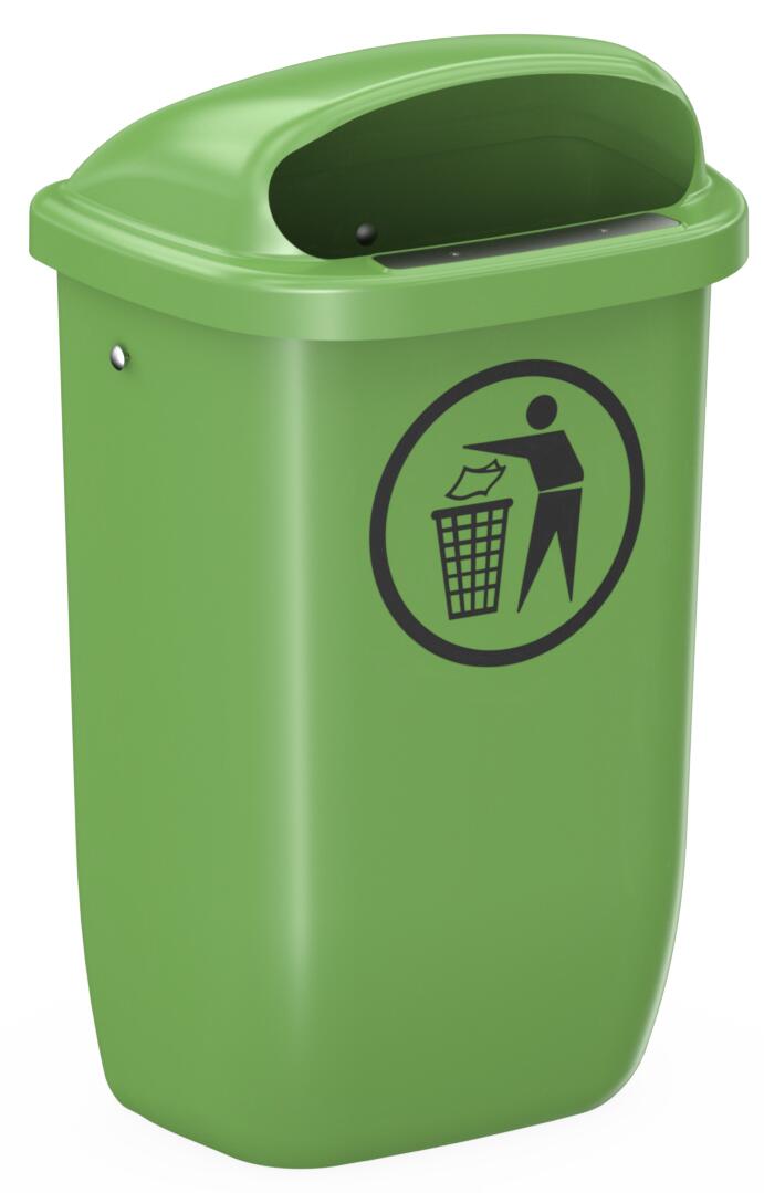 Kunststoff-Abfallbehälter Citymate für außen Standard 1 ZOOM
