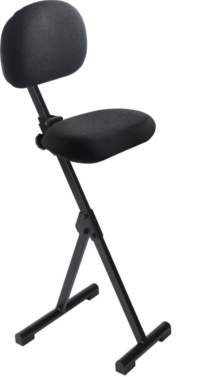 meychair Klappbare Stehhilfe Futura Light AF-SR mit Rückenlehne, Sitzhöhe 540 - 900 mm, Sitz schwarz Standard 1 ZOOM