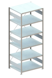 META Lagerregal CLIP 230, Höhe x Breite x Tiefe 2500 x 1056 x 836 mm, 6 Böden