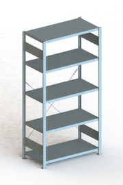 META Lagerregal CLIP 230, Höhe x Breite x Tiefe 2000 x 1056 x 536 mm, 5 Böden