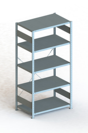 META Lagerregal CLIP S3 150, Höhe x Breite x Tiefe 2000 x 1056 x 636 mm, 5 Böden