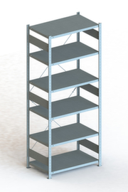 META Lagerregal CLIP 230, Höhe x Breite x Tiefe 2500 x 1056 x 636 mm, 6 Böden