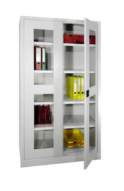 PAVOY Sichtfensterschrank Basis RAL7035