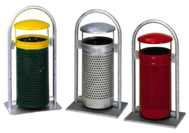 VAR Abfallbehälter RB 001 mit Rohrbogenständer und Schutzdach