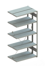 META Lagerregal CLIP 230, Höhe x Breite x Tiefe 2000 x 1006 x 336 mm, 5 Böden