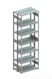 META Lagerregal CLIP 230, Höhe x Breite x Tiefe 3000 x 1056 x 336 mm, 7 Böden