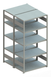 META Lagerregal CLIP 230, Höhe x Breite x Tiefe 2000 x 1056 x 636 mm, 5 Böden
