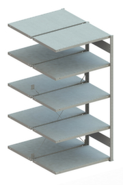 META Lagerregal CLIP 230, Höhe x Breite x Tiefe 2000 x 1006 x 636 mm, 5 Böden