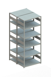 META Lagerregal CLIP 150, Höhe x Breite x Tiefe 2500 x 1056 x 636 mm, 6 Böden