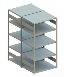 META Lagerregal CLIP 230, Höhe x Breite x Tiefe 2000 x 1056 x 836 mm, 5 Böden
