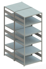 META Lagerregal CLIP 230, Höhe x Breite x Tiefe 2500 x 1056 x 836 mm, 6 Böden