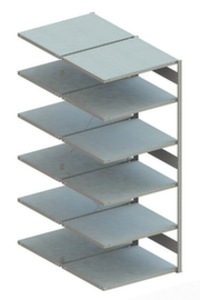 META Lagerregal CLIP 230, Höhe x Breite x Tiefe 2500 x 1006 x 836 mm, 6 Böden