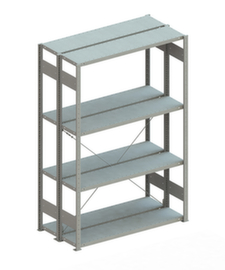 META Lagerregal CLIP 230, Höhe x Breite x Tiefe 2000 x 1356 x 836 mm, 4 Böden