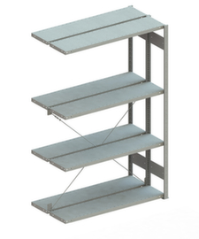 META Lagerregal CLIP 230, Höhe x Breite x Tiefe 2000 x 1306 x 336 mm, 4 Böden
