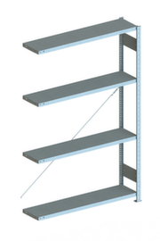 META Lagerregal CLIP 230, Höhe x Breite x Tiefe 2000 x 1306 x 336 mm, 4 Böden