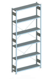 META Lagerregal CLIP 230, Höhe x Breite x Tiefe 3000 x 1356 x 336 mm, 6 Böden