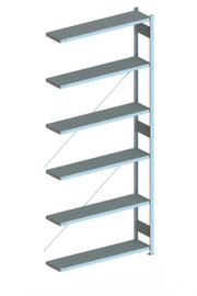 META Lagerregal CLIP 230, Höhe x Breite x Tiefe 3000 x 1306 x 336 mm, 6 Böden