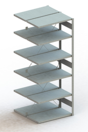 META Lagerregal CLIP S3 150, Höhe x Breite x Tiefe 2500 x 1006 x 536 mm, 6 Böden