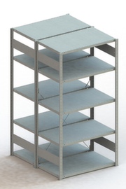 META Lagerregal CLIP S3 150, Höhe x Breite x Tiefe 2000 x 1056 x 636 mm, 5 Böden