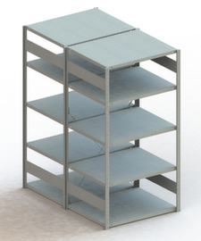 META Lagerregal CLIP S3 230, Höhe x Breite x Tiefe 2000 x 1056 x 836 mm, 5 Böden