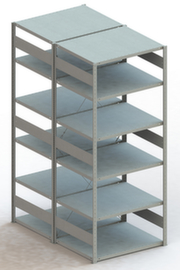 META Lagerregal CLIP S3 230, Höhe x Breite x Tiefe 2500 x 1056 x 836 mm, 6 Böden