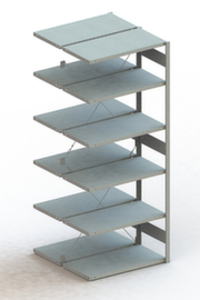 META Lagerregal CLIP S3 230, Höhe x Breite x Tiefe 2500 x 1006 x 536 mm, 6 Böden